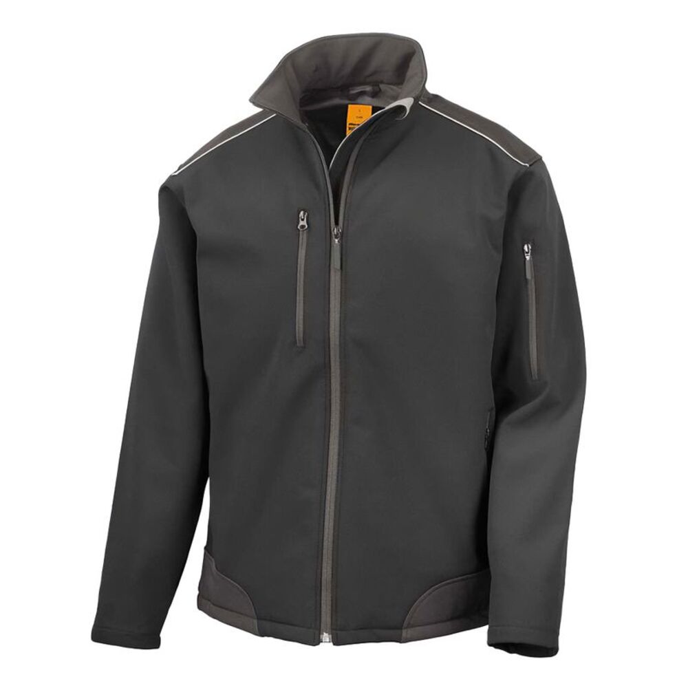 Result Mens Work Guard Ripstop Soft Shell Jacket / Black